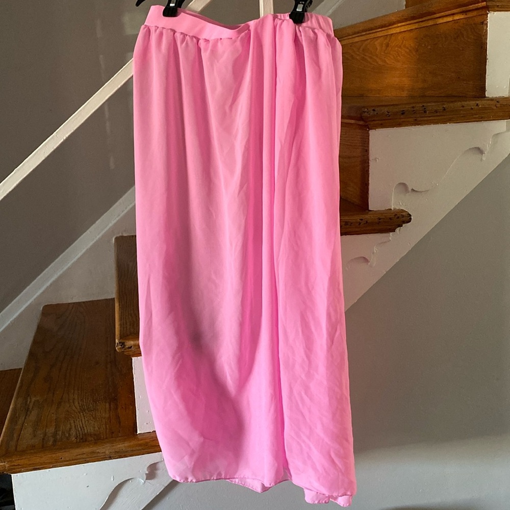 Sheer Pink skirt Swimsuit cover size Large